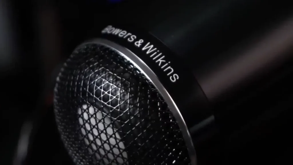 Close-up of the diamond dome tweeter with protective grille and Bowers & Wilkins branding on the 801 D4 in updated Bowers & Wilkins 801 D4 Review 2026