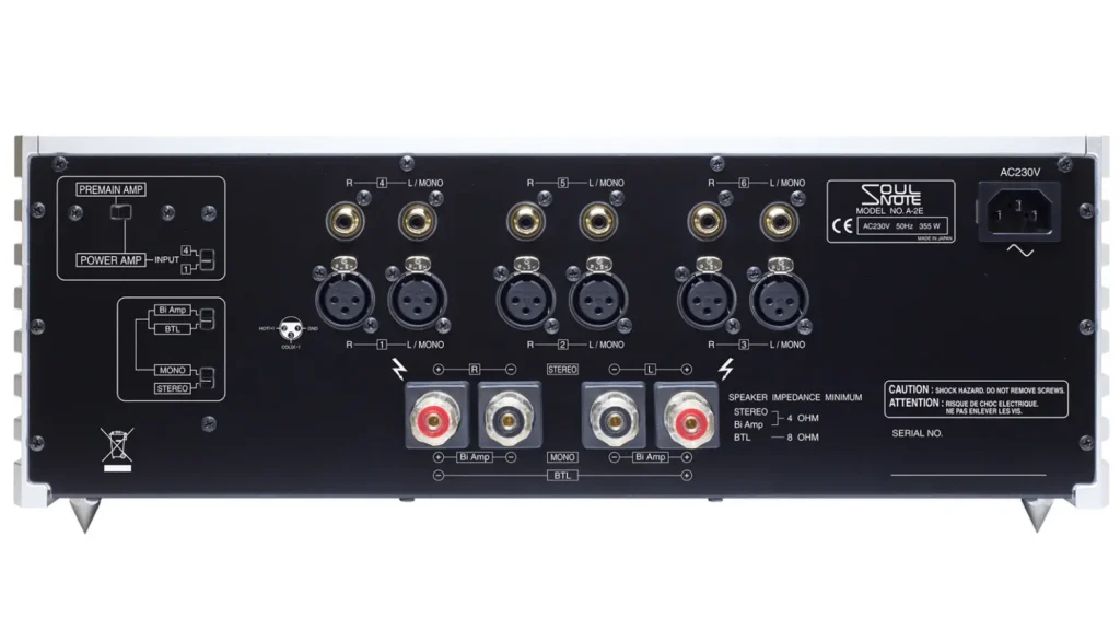 A Closer Look of Back Panel of Soulnote A-2 Integrated Amplifier in my Review