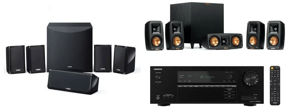 Examples of Home theater kit klipsch and denon