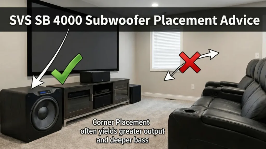 SVS SB 4000 Subwoofer Placement Advice