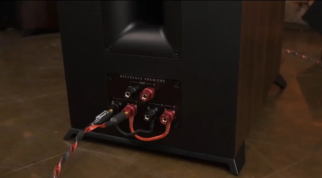 Klipsch Reference Premier RP-8000F II back terminals and port