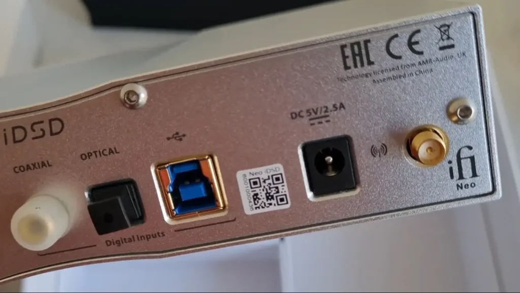 ifi Neo Stream Sound Signature back panel view