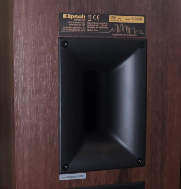 A Closer Look of Klipsch RP-600M Port on back side of the speaker