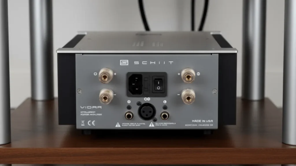 Schiit Vidar Power Amplifier Back panel in my review