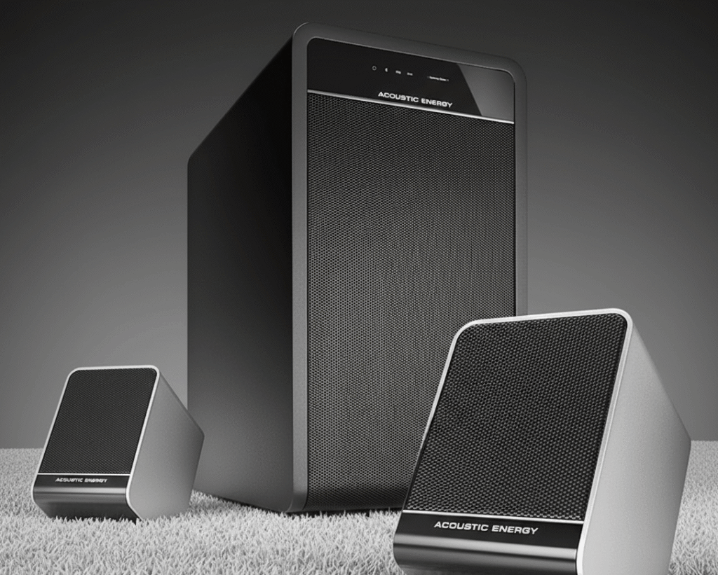 A Closer Look of Acoustic Energy Aego3 speakers and subwoofer