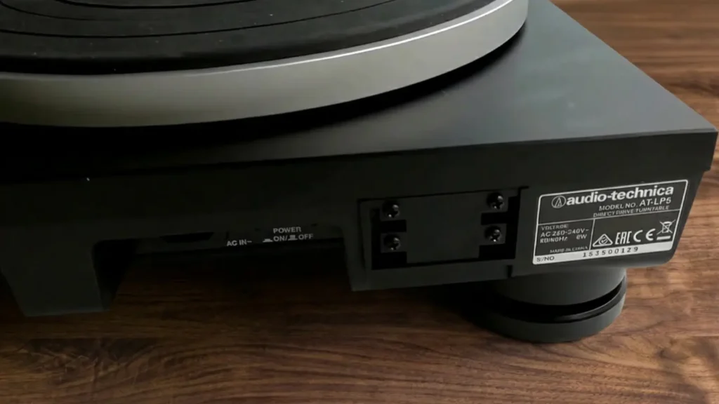 A Closer Look of Audio-Technica-AT-LP5 back panel