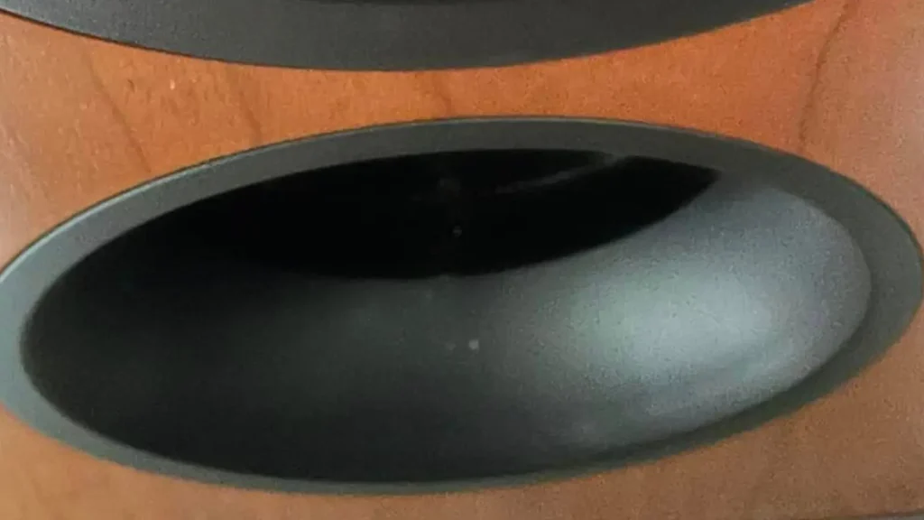 A Closer look of klipsch RF-5 bass reflex Port