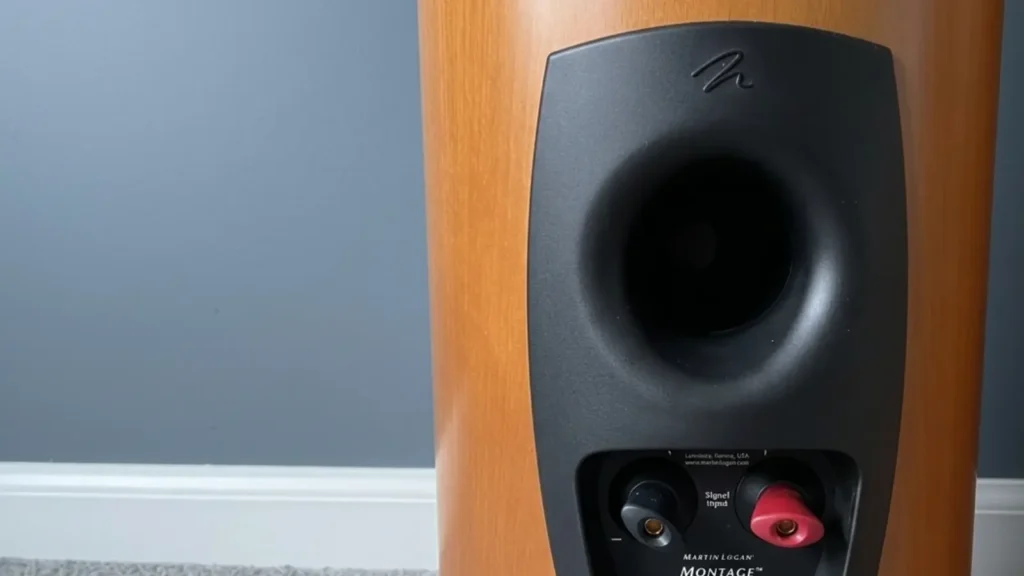 Closer Look of MartinLogan Montage bass reflex port